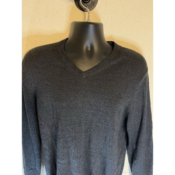Calvin Klein Mens Merino Wool V Neck Sweater Gray Heather L - Picture 6 of 13
